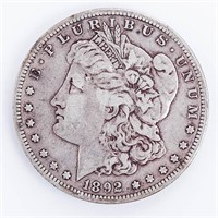 Coin 1892-S Morgan Silver Dollar In VF