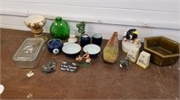 collectible glass and other items