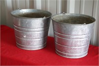 2- galvanized buckets
