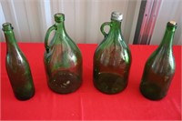 Old green bottles