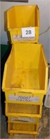 7 Nestier yellow plastic utility bins