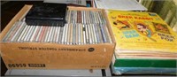 Stack of LP record albums including Walt Disney -
