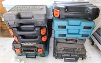 11 tool cases: Black & Decker, Makita, etc.