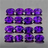 Natural AAA Purple Amethyst 16 Pcs {Flawless-VVS1}