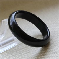 Natural Black Jade Bangle