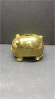 Brass pig bank