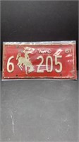 1961 Wyo License plate