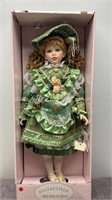 3 FT PORCELIN COLONIAL DOLL IN BOX