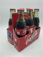 6 Pack of Glass NHL Coca-Cola Classic Bottles