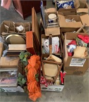 All boxes of glassware, decor tools, advertising
