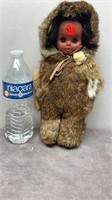 12 IN NATIVE DOLL BY (CARLSON DOLL) REAL FUR