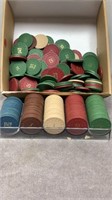 VINTAGE CASINO TABLE CHIPS
