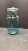 Atlas blue quart jar