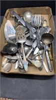 Box of early flatware