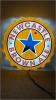 19IN NEWCASTLE BROWN ALE LIGHTUP SIGN WORKING