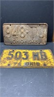 1948 and 1971 License plates