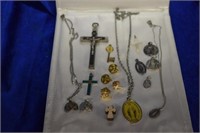 17pc religious jewelery lot