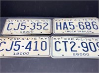 4 1975 license plates