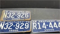 3 1971 license plates