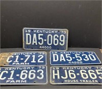 5 1973 license plates
