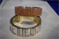 2 agate stretch bracelets