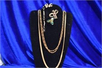 7 pc jewlery set with pins necklace and bracelets