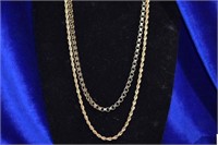 Gold plate rope chain & gold plate chain
