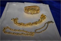 4pc goldtone bracelet lot