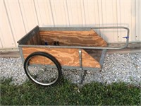 Wooden bed yard cart