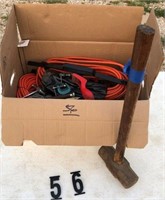 Boys Scout axe, Sledge, 3 Cee clamps,  3 Body