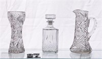 3 - Glass Pieces - one with crack