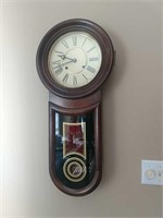 Antique Clock Walnut Drop Case