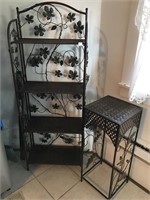 2 Metal Stands and Shelves