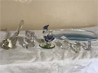 Glass Items - Figures (Bear, Bird, Fruit)