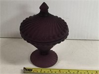 Purple Candy Dish with Lid