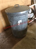 Like New Galv Trash Can