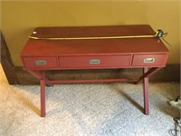 Red 3 drawer desk