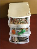 3 drawer sm organizer LOADED with jewelry