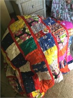 Pile of Blankets, Throws and Quilt