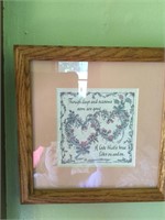 Framed print with verse