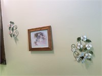 2 Metal Wall hanging decor and What mom took frame