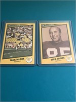 (2) Different Max McGee Super Bowl I cards – Packe