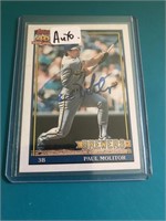 AUTOGRAPHED 1991 Topps Paul Molitor – Brewers