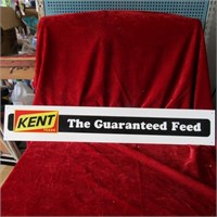 6" by 36" Kent Feed sign. Metal.