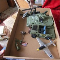 4" army figures and vehicles.