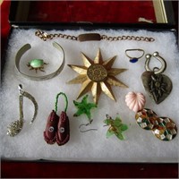 Flat of vintage and contemporary jewelry