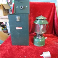 Vintage Coleman Lantern in metal case.