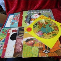 (11) Mostly 1960's 70's Vinyl records children's
