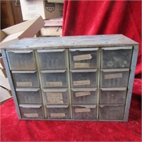 Vintage metal Parts organizer cabinet.