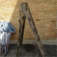 Antique Orchard pickers ladder.